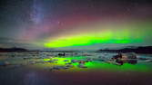 Time lapse clip - 4K Video Loop - Aurora Borealis Iceland