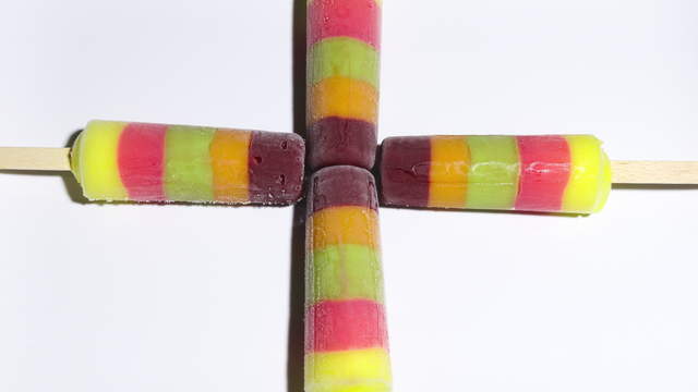 Colored Fruit Popsicle Star