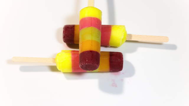 Colored Fruit Popsicle Stacked